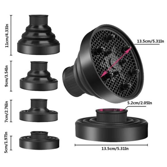 Universal Collapsible HairDryer Diffuser Attachment-Salon Grade tool,Lightweight - Picture 4 of 7